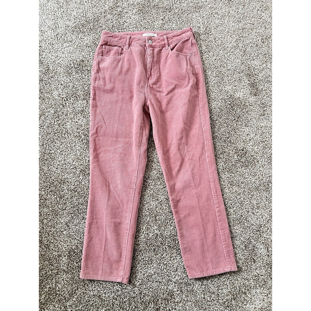Pacsun Mom Jean High Rise Straight Leg Pink Corduroy Size 29 - Picture 1 of 9
